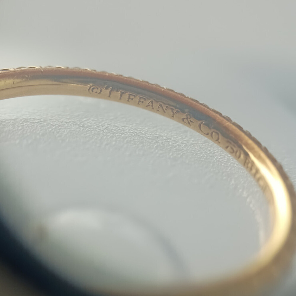 TIFFANY & CO. Gold Diamond Eternity Ring - Picture 7 of 8